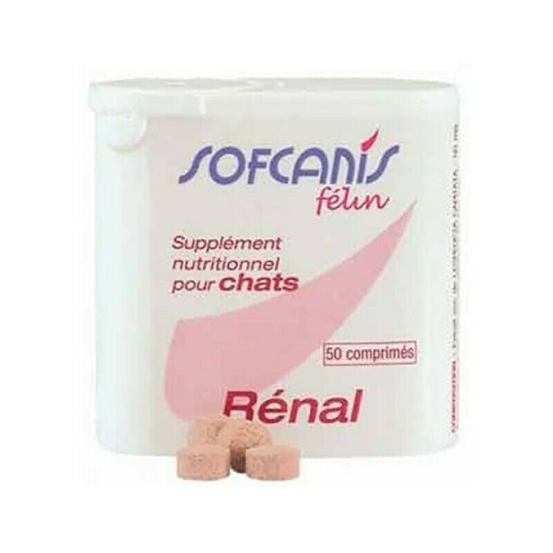 Complément alimentaire pour chat Renal boîte 50 comprimés - Sofcanis