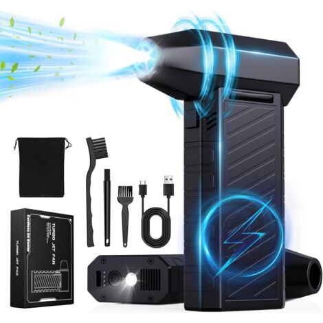 Soffiatore ad aria compressa, soffiatore ad aria secca per PC, soffiatore senza fili a 3 velocità, 180.000 giri/min, con batteria da 10.000 mAh, luci a LED per auto, casa, tastiera, PC (T0020)