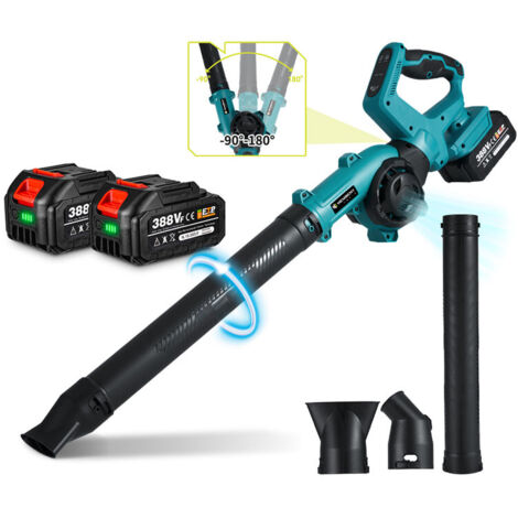 Soffiatore Foglie Senza Fili 24V - 5 Velocità, Leggero, Con 2 Batterie, Per Giardino E Pulizie - Foto 4