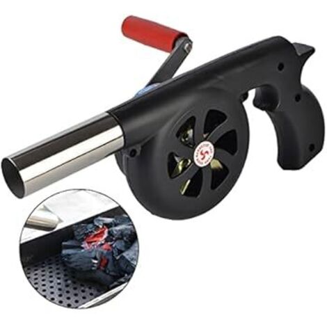 Soffiatore Manuale per Barbecue Wailicop, Ventilatore da Barbecue per Cucina all'Aperto, Camino e Campeggio, Soffietto a Manovella per Accensione Fuoco