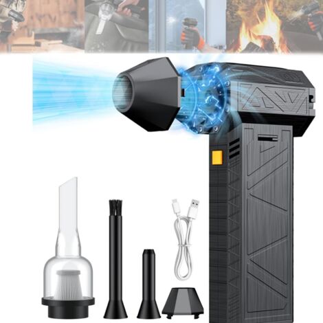 Soffiatore Elettrico 20V A Batteria Litio | Motore Spazzolato, Con 3 Ugelli | Per Polvere, Foglie E Neve
