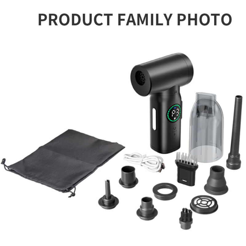 Image of Soffiatore per PC con display LCD, 3 velocità, 50000 giri/min, soffiatore ad aria compressa, batteria da 7500 mAh, soffiatore per polvere per