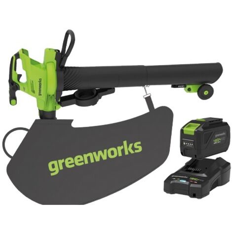 SOFFIATORI ASPIRATORI TRITURATORI BATTERIA IN DOTAZIONE 48V GREENWORKS GD48B