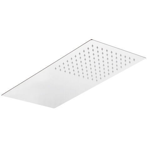 Soffione 1 getto rettangolare ultra piatto acciaio inox mm 500x250x3