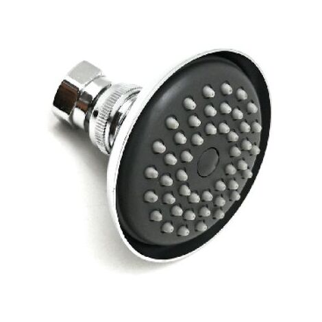 SOFFIONE CAMPANA CON ANTICALCARE Cromo-grigio