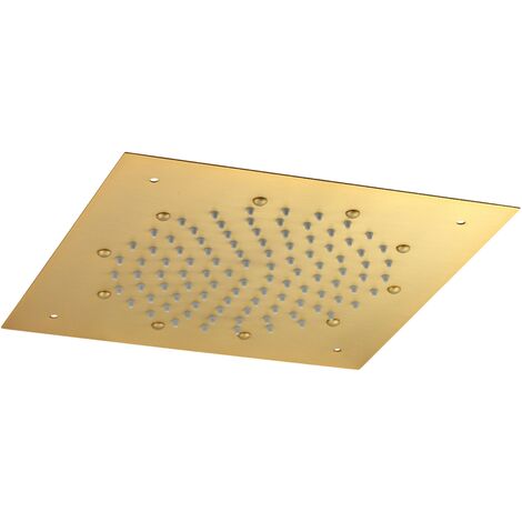 Soffione da incasso a soffitto 30 x 30 cm in colore oro spazzolato Pollini Acqua Design MARTE SD4960303OS Oro Spazzolato