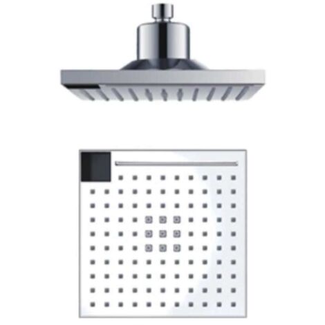 Soffione Doccia 22x22 cm con LED per Controlla Temperatura Acqua Sined  Grigio