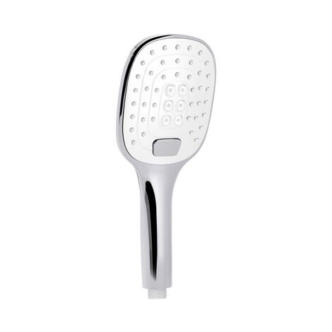 Soffione doccia 3 getti cromato bianco