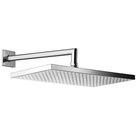 Soffione doccia 38x20 vehla sette completo di braccio cm 35 cromo