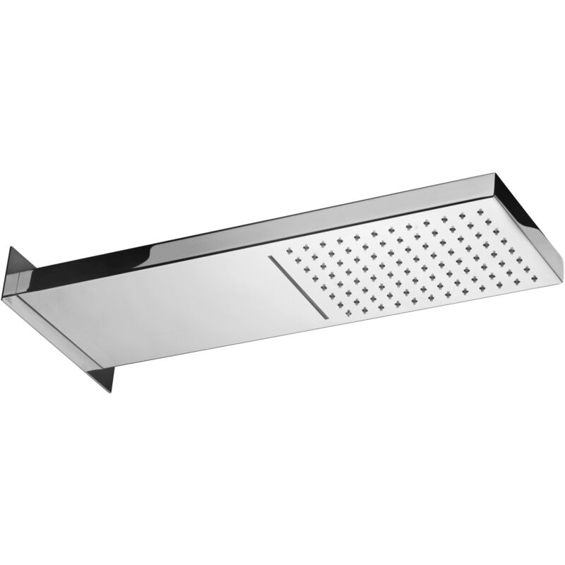 Soffione doccia 53x16 cm 'Rettangolare' bianco opaco Paffoni Cascade doppio getto ZSOF099BO Metallo - Bianco Opaco