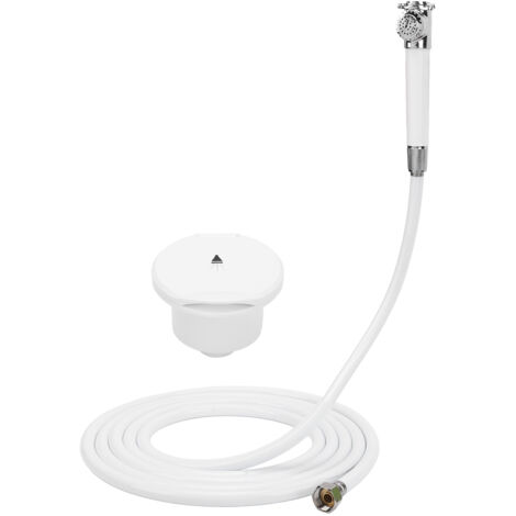 Soffione doccia a incasso, mini doccia portatile per barche, spruzzatore in PVC pressato a mano in acciaio inox 316 per camper, yacht, furgoni camperizzati, tubo dell'acqua da 4 m/13,1 piedi
