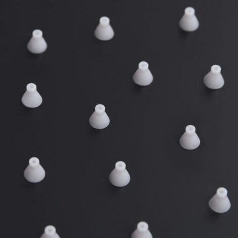 Soffione doccia a pioggia, accessorio per il bagno, in acciaio inox, quadrato, 40 x 40 cm, nero.