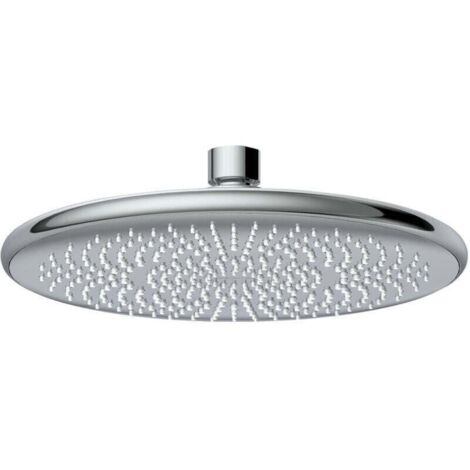 Soffione doccia a pioggia in stile italiano, risparmia fino al 40% di acqua, attacco universale, adatto per scaldabagni istantanei, ABS cromato lucido, diametro 22,5 cm, finitura cromata