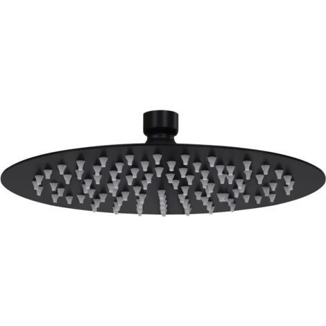 Soffione doccia a pioggia Soffione doccia Soffione doccia a mano Accessorio per il bagno Acciaio inossidabile 20 cm Rotondo Nero 020002072