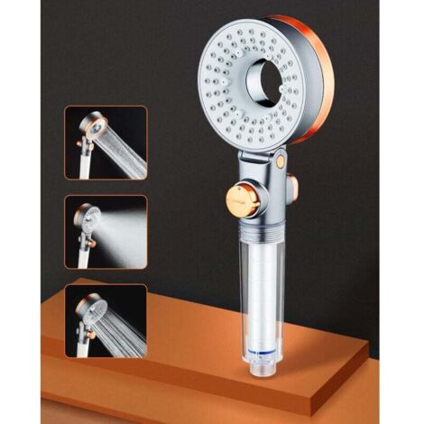 Soffione doccia a risparmio idrico, doccetta anticalcare con filtro, soffione doccia ad alta pressione con 3 modalità di getto, soffione doccia spa