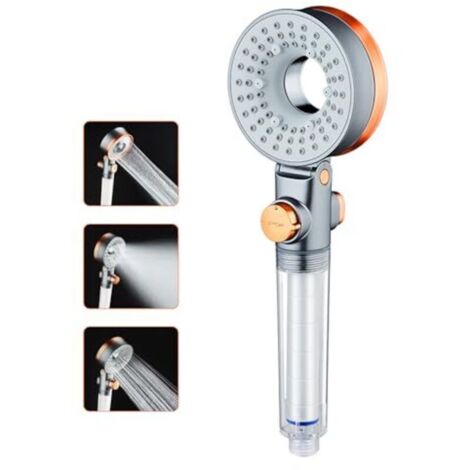 Soffione doccia a risparmio idrico, doccetta anticalcare con filtro, soffione doccia ad alta pressione con 3 modalità di getto, soffione doccia spa