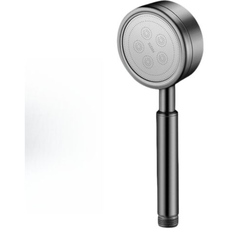 Soffione doccia ad alta pressione in acciaio inossidabile 304, con staffa, soffione doccia per bagno, facile installazione - Grigio