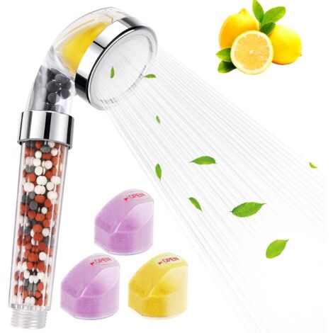 Soffione doccia ad alta pressione, soffione doccia premium alla vitamina C con filtro per l'acqua, soffione doccia anticalcare, soffione doccia a risparmio idrico con filtro per l'acqua ecologico
