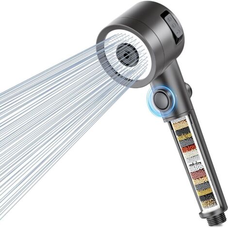 Soffione doccia con filtro a 20 strati, alta pressione, 3 modalità di getto - Soffioni doccia per bagno