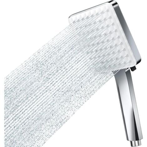 Soffione doccia, grande soffione doccia con 6 modalità, soffione doccia in acciaio inossidabile ad alta pressione per bagno e SPA, soffione doccia a risparmio idrico (senza tubo flessibile)