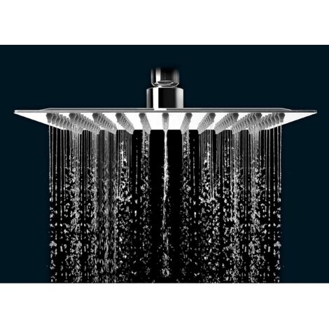 Soffione doccia in acciaio modello quadro Tecom LS  Q 250 x 250