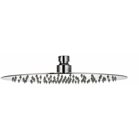 Soffione doccia modello tondo in acciaio inox Tecom LR  Ø 250 mm