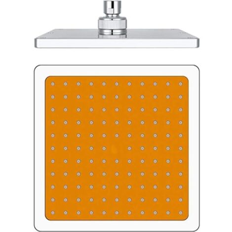 SOFFIONE DOCCIA MONOGETTO BIANCO QUADRATO MODELLO 12618 mm 200 (20 cm) Rosso