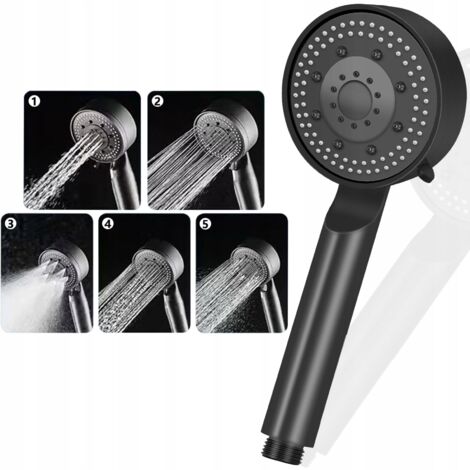 SOFFIONE DOCCIA NERO MODERNO