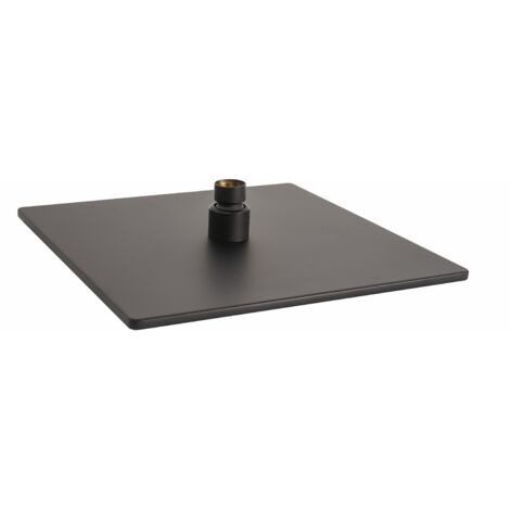 Soffione doccia nero quadrato 25x25 effetto pioggia mod. Seven