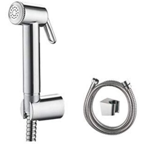 Soffione doccia per WC con supporto e tubo flessibile, soffione doccia, pistola a spruzzo, ugello di aumento della pressione per WC