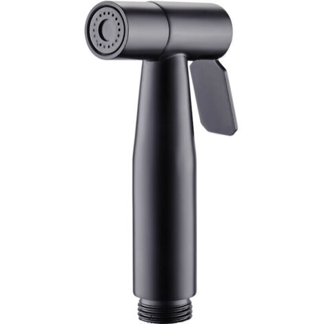 Soffione doccia per WC KZQ, ricambio in acciaio inox 304, igiene e pulizia a cuneo, per cucina, doccia e bagno, nero (solo soffione)