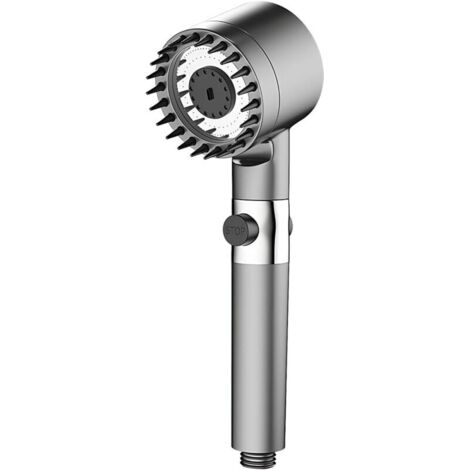 Soffione doccia portatile KZQ - Risparmio idrico - con filtro - 3 modalità - Alta pressione - Risparmio idrico - per bagno - Soffione doccia con ugello in silicone per spa/massaggio