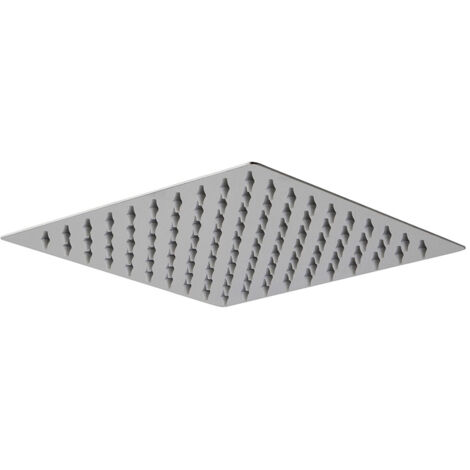 Soffione doccia quadrato 20x20 in acciaio cromato