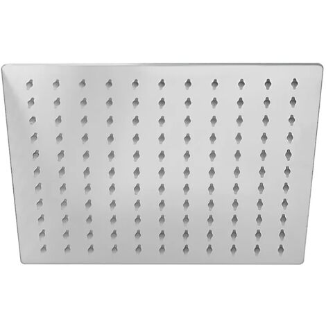 Soffione doccia quadrato 40x40 cm cromato lucido in acciaio inox