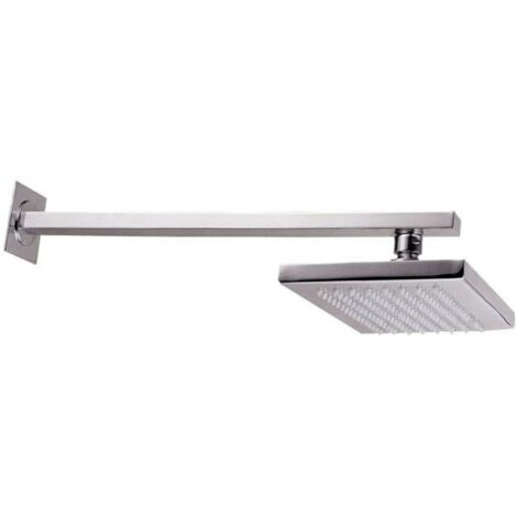 Soffione Doccia Quadrato da Parete in Ottone Linear Cromato