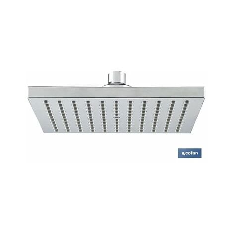 Soffione doccia quadrato in ottone 20 cm
