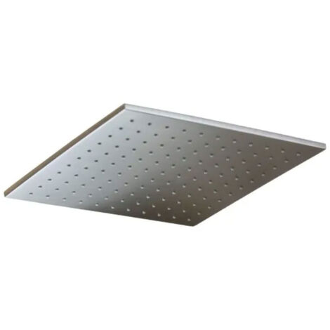 SOFFIONE DOCCIA QUADRATO IN OTTONE STEEL LOOKING MODELLO SYNCRO - 1/2- 1GETTO - 200X200MM - STEEL LOOKING  - PAF
