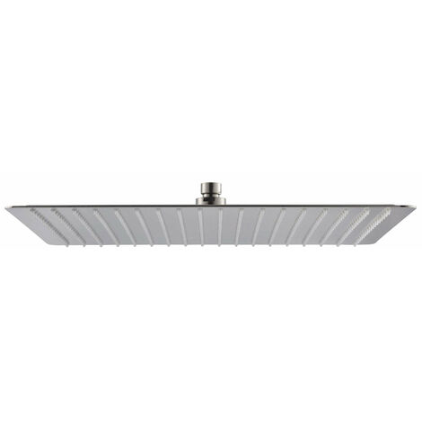 Soffione Doccia Quadrato Ultraslim 40x40 cm in Acciaio Inox Satinato Nilo