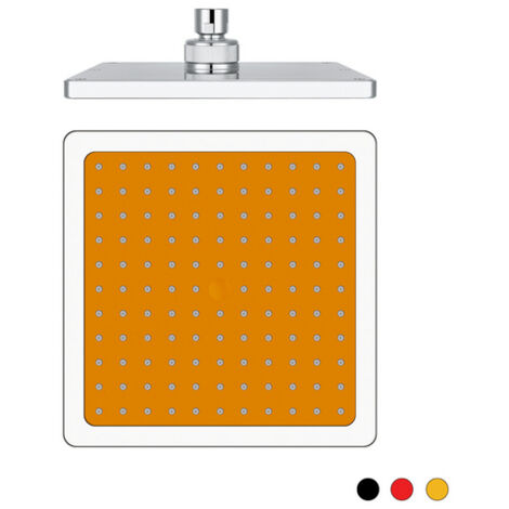 SOFFIONE DOCCIA QUADRO MODELLO 12618  MM 200 Rosso DH