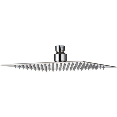 Soffione Doccia Relax Quadro 30 a soffitto inox monogetto