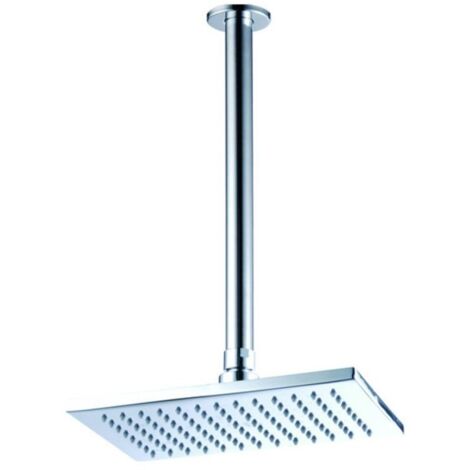 Soffione Doccia Rettangolare da Soffitto in Ottone Linear Cromato