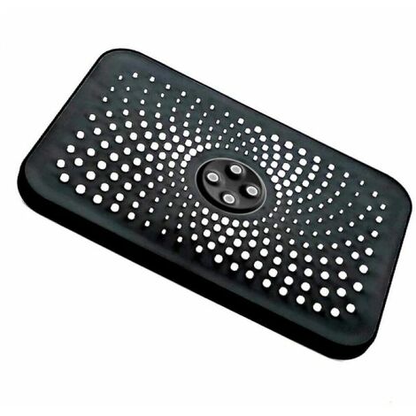 SOFFIONE DOCCIA RETTANGONGOLARE EFFETTO PIOGGIA 19 x 25.8cm NERO OPACACO 87127