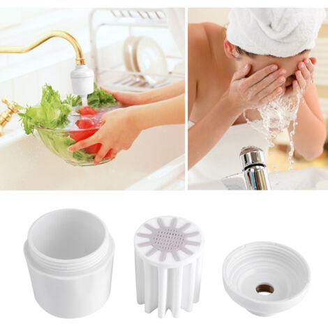 Soffione doccia rimovibile per bagno sano in linea, filtro, purificatore, addolcitore, acqua pulita