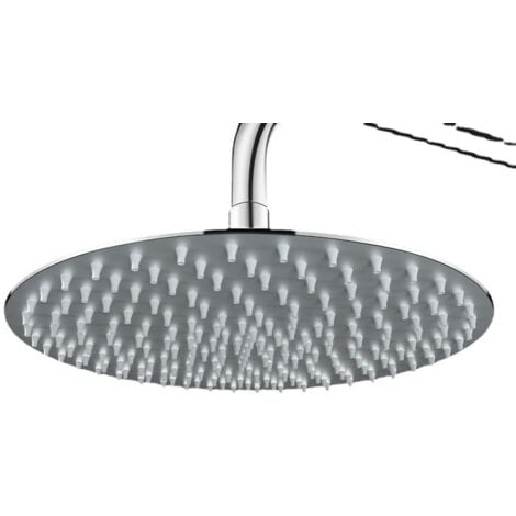Soffione doccia rotondo da 10 pollici, soffione doccia in acciaio inossidabile, soffione doccia a risparmio idrico, acciaio inossidabile 304, girevole a 360°, facile da installare e pulire (rotondo da