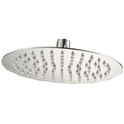 Soffione doccia rotondo da 15 cm ad alta pressione in acciaio inox 201 per una doccia confortevole anche a bassa pressione dell'acqua - Montaggio a parete o a soffitto (cromato)