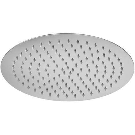 Soffione doccia slim tondo diametro 30 cm in acciaio cromato