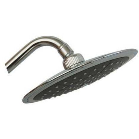 Soffione doccia + snodo round abs cromato 1/2f mm 200