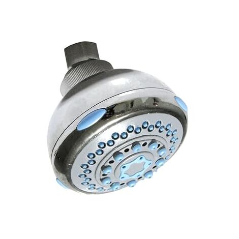 SOFFIONE DOCCIA SQUALO CON SNODO ZAMA Cromato Diametro 80 mm