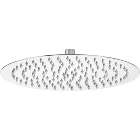 Soffione doccia tondo 300 mm finitura cromo in acciaio - Meiks