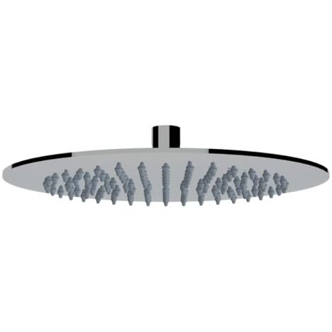 Soffione Doccia Tondo Diametro 250 MM, Soffione Doccia Effetto Pioggia Con Snodo Orientabili, Installazione Interna ed Esterna, Soffione Doccia A Muro In Acciaio Inox